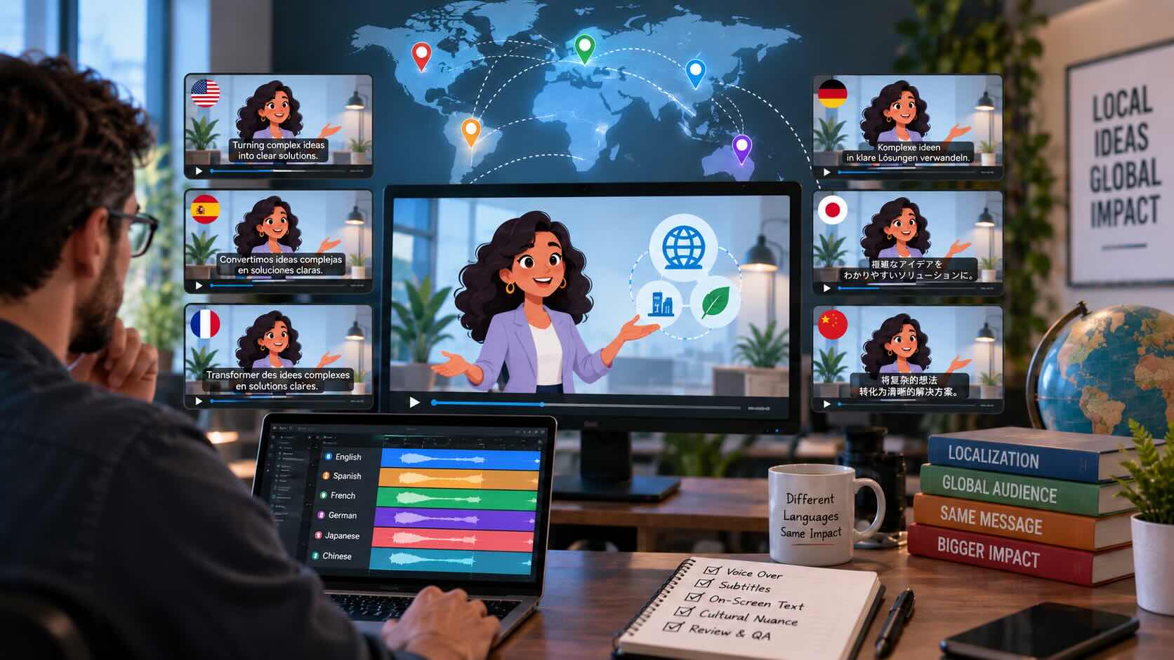 localize an explainer video